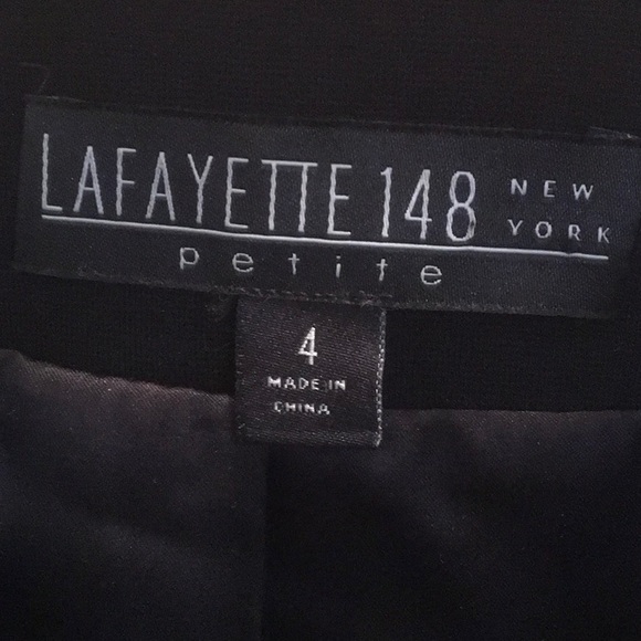 LAFAYETTE 148 NY Black KNIT BLAZER Chevron 4P - Picture 2 of 8
